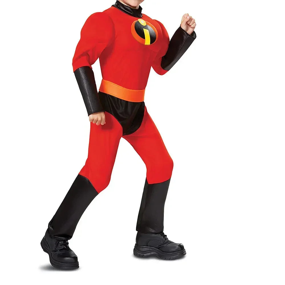 Costume Les Indestructibles Enfant - Combinaison Rouge et Masque