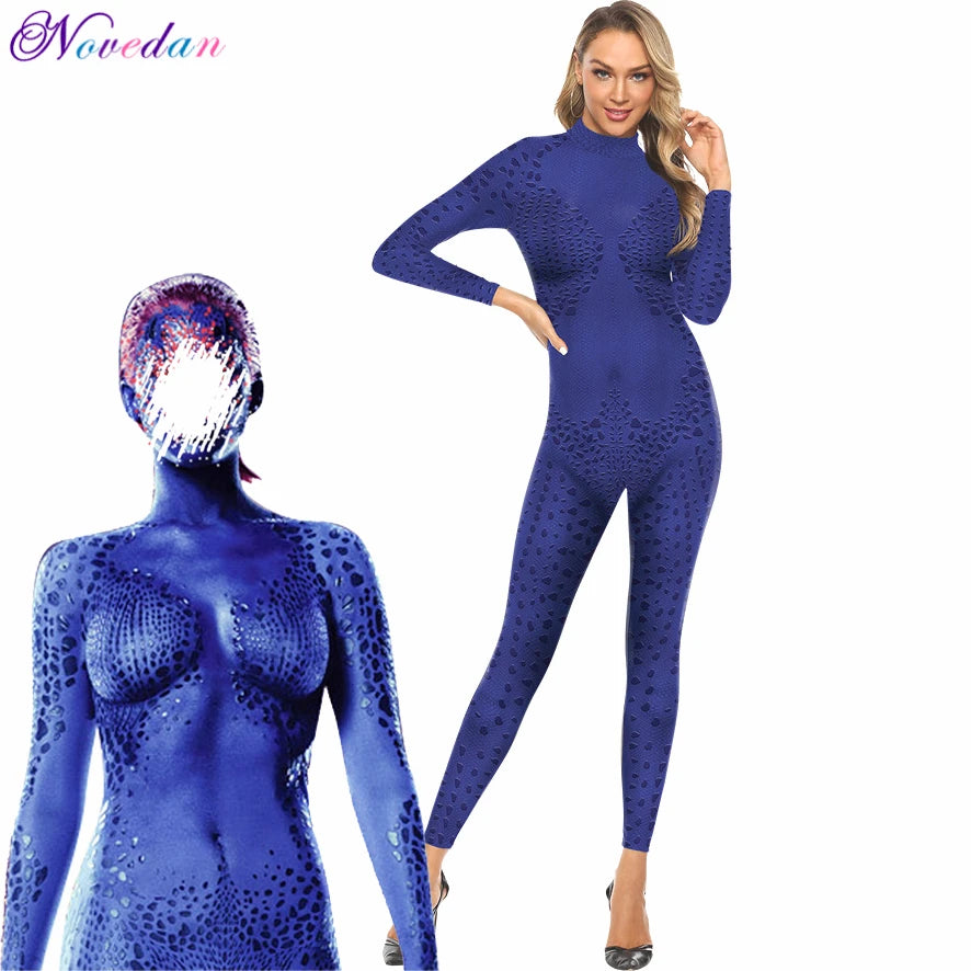 Costume Mystique X-Men Femme - Combinaison Plusieurs Coloris