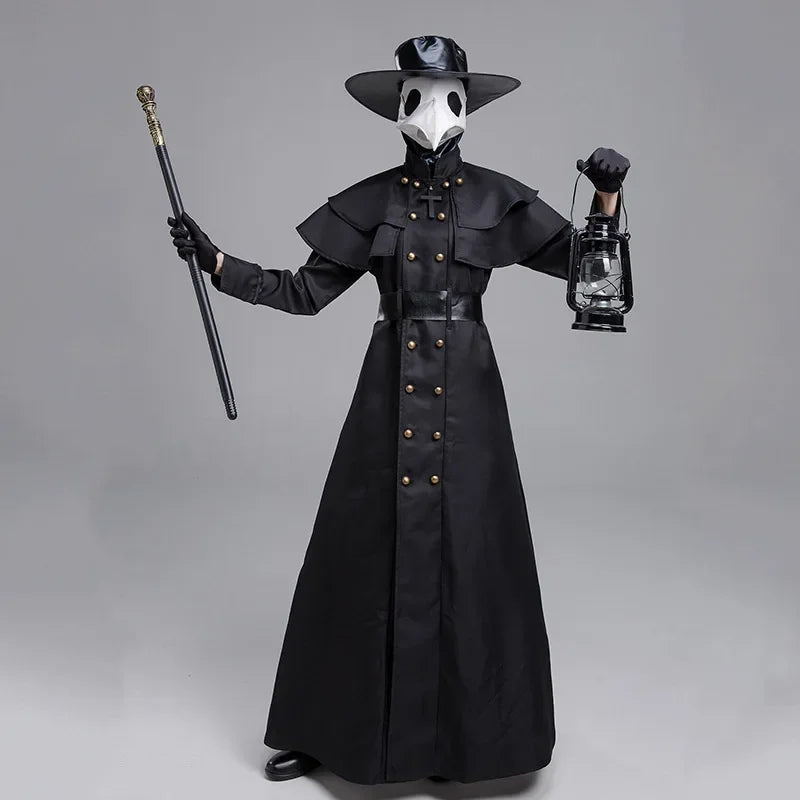 Robe Médecin de la Peste - Cape à Capuche jusqu'au 5XL