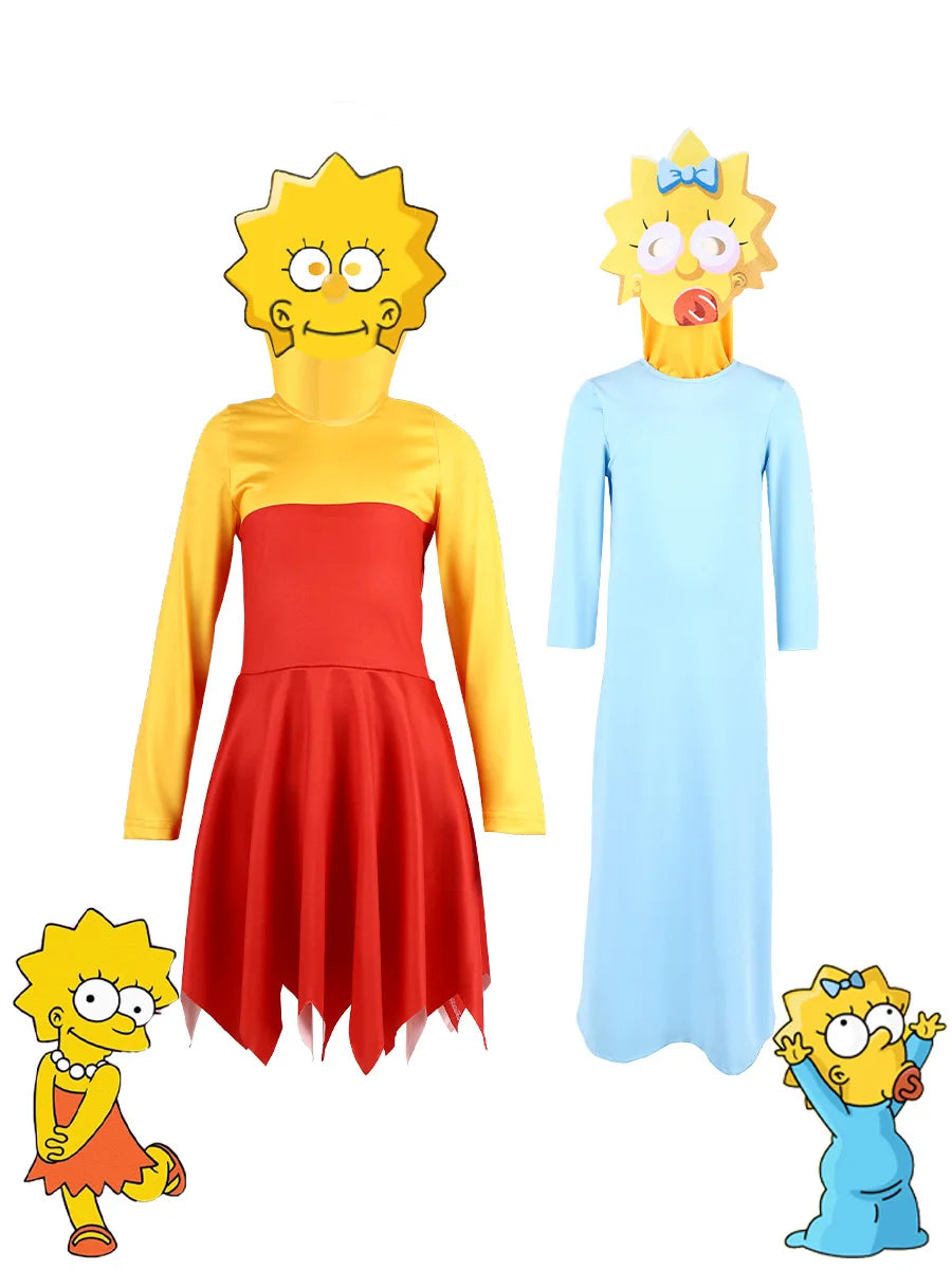 Costume Famille Simpson - Homer, Marge, Bart, Lisa, Maggie