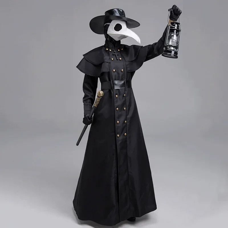 Robe Médecin de la Peste - Cape à Capuche jusqu'au 5XL