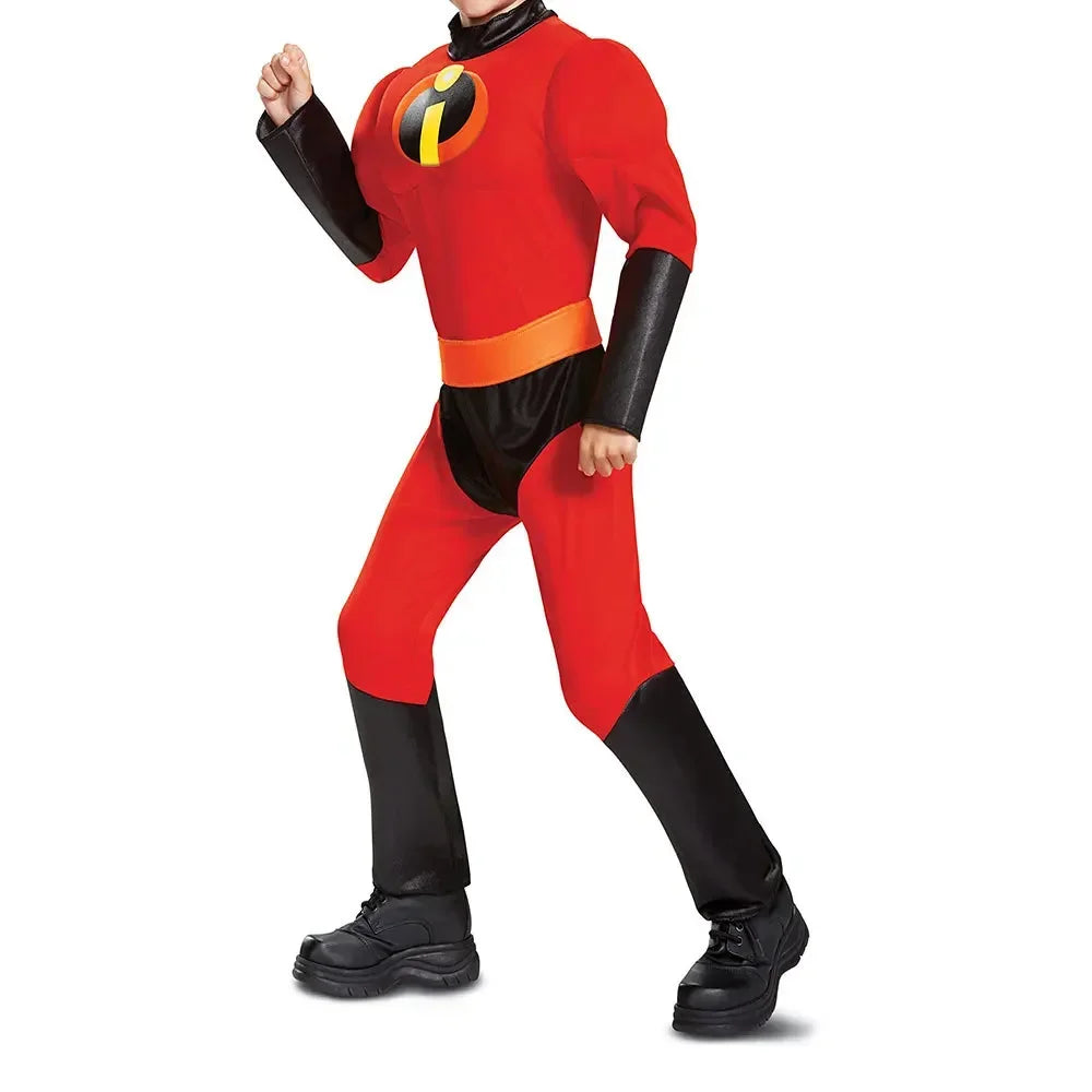 Costume Les Indestructibles Enfant - Combinaison Rouge et Masque