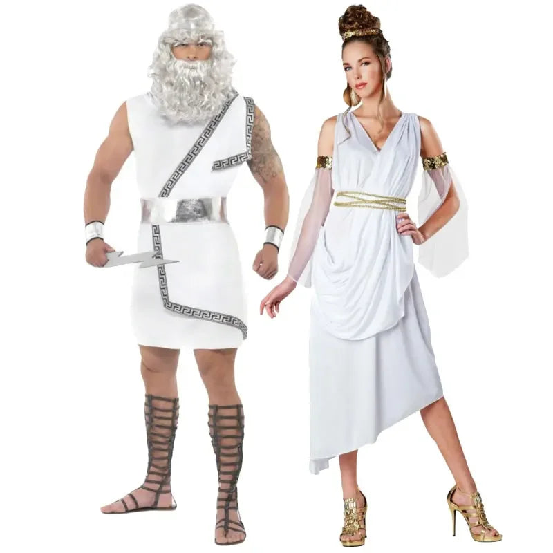 Costume Toga Grecque Zeus & Héra - Dieu et Déesse de l'Olympe