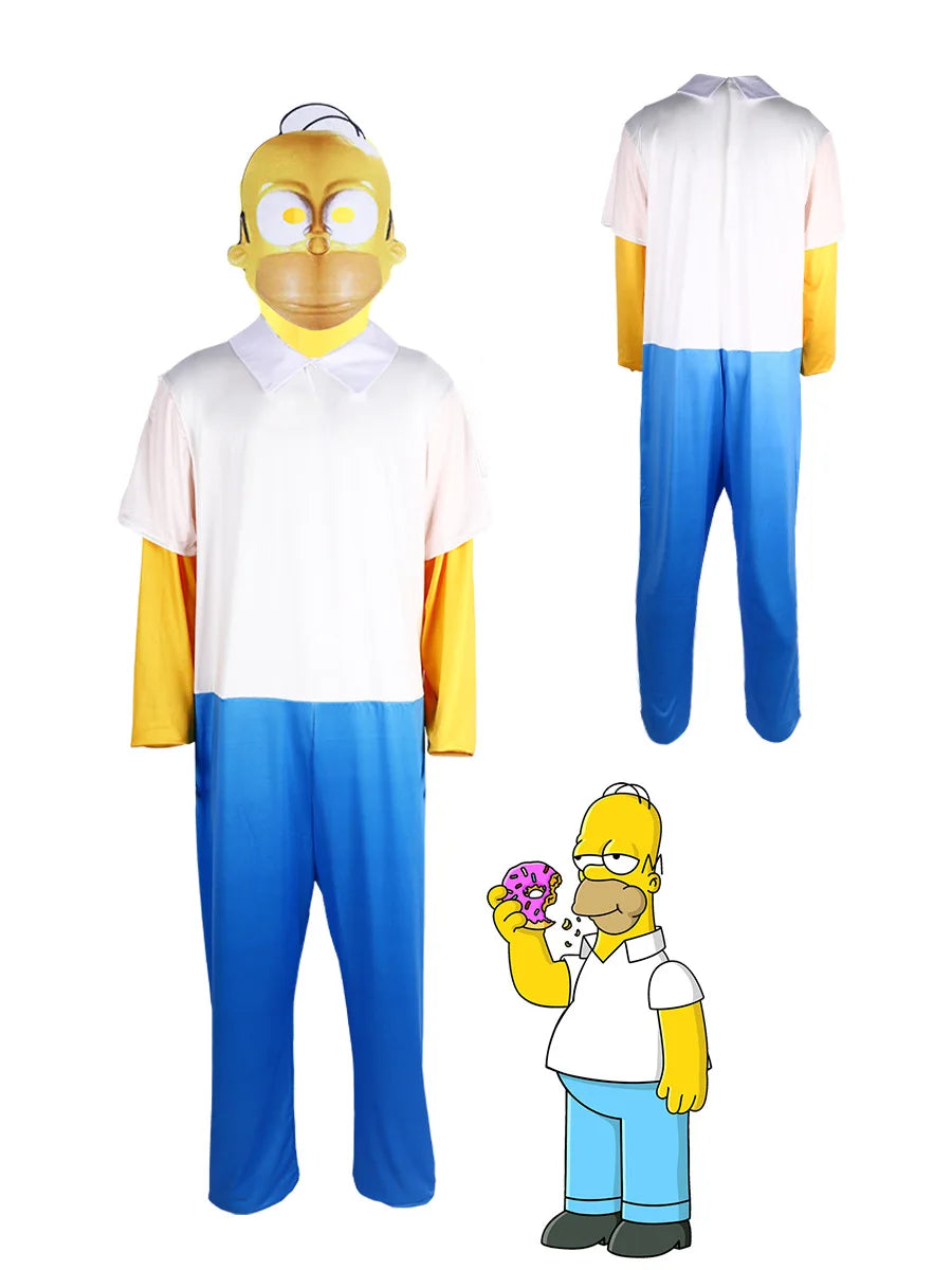 Costume Famille Simpson - Homer, Marge, Bart, Lisa, Maggie