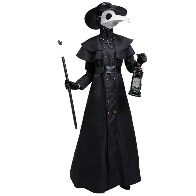 Robe Médecin de la Peste - Cape à Capuche jusqu'au 5XL