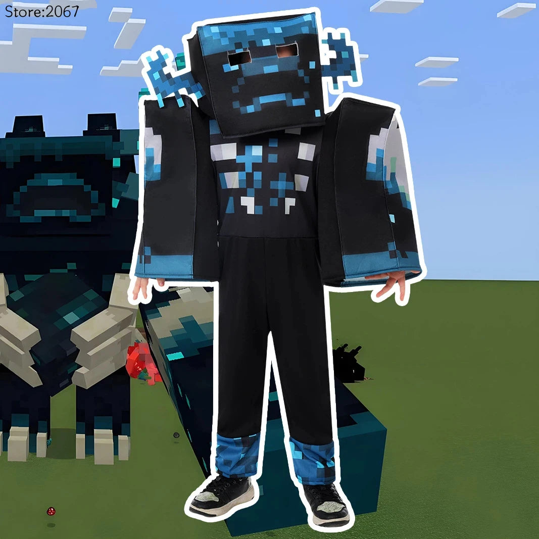Déguisement Minecraft Enfant - Combinaison et Cagoule