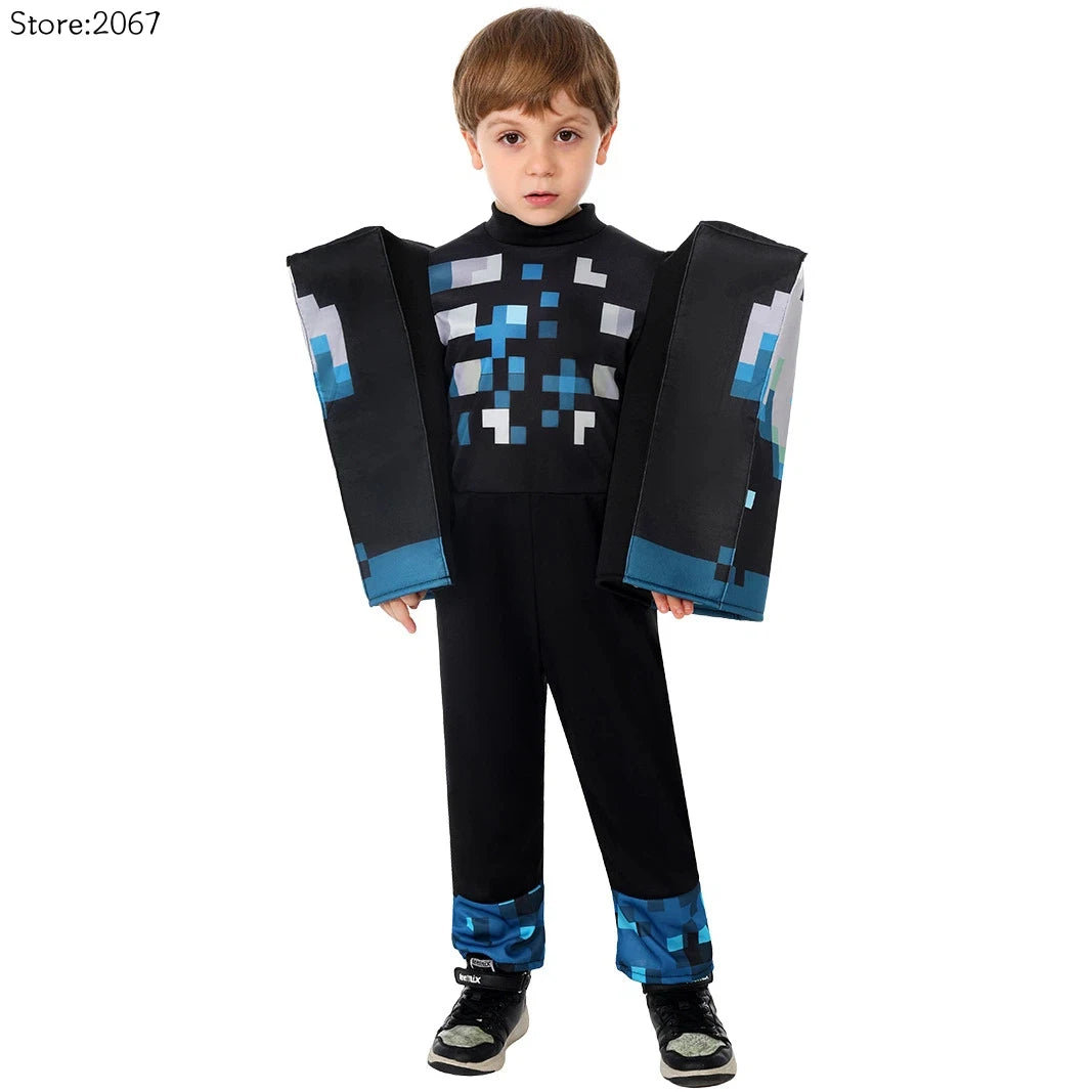 Déguisement Minecraft Enfant - Combinaison et Cagoule